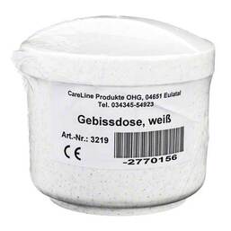 Abbildung: Gebissdose weiß mit Einsatz und Deckel 1 St PZN 02770156