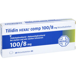 Abbildung: Tilidin Hexal comp 100 mg / 8 mg Retardtabletten 20 St, Retard-Tabletten PZN 02781036