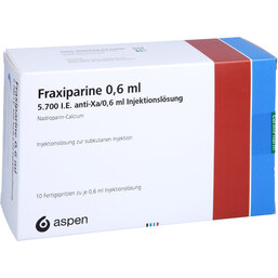 Abbildung: Fraxiparine 0,6 ml Injektionslösung in einer Fertigspritze 10X0.6 ml, Injektionslösung PZN 02783414