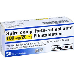 Abbildung: Spiro comp. forte ratiop.100mg / 20mg Filmtabletten 50 St, Filmtabletten PZN 02788920