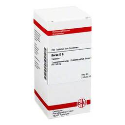 Abbildung: DHU Borax D 6 Tabletten Tabletten, 200 St PZN 02801253