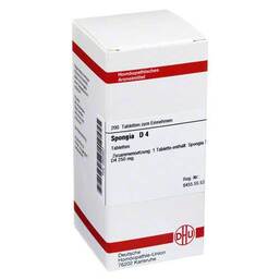 Abbildung: Spongia D 4 Tabletten Tabletten, 200 St PZN 02803631
