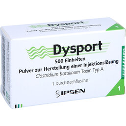 Abbildung: Dysport Trockensubstanz ohne Lösungsmittel 1 St, Pulver zur Herstellung einer Injektionslösung PZN 02805481