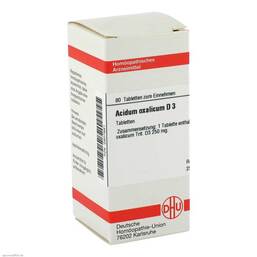 Abbildung: Acidum oxalicum D 3 Tabletten Tabletten, 80 St PZN 02807681