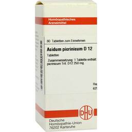 Abbildung: Acidum picrinicum D 12 Tabletten Tabletten, 80 St PZN 02807698