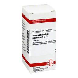 Abbildung: DHU Aurum chloratum natronatum D 12 Tabletten Tabletten, 80 St PZN 02807824