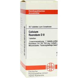 Abbildung: Calcium fluoratum D 8 Tabletten Tabletten, 80 St PZN 02807876