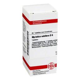 Abbildung: DHU Myristica sebifera D 6 Tabletten Tabletten, 80 St PZN 02808137