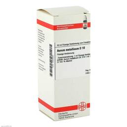 Abbildung: Aurum metallicum D 10 Dilution Dilution, 50 ml PZN 02808893