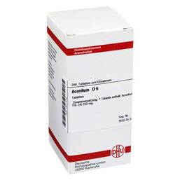 Abbildung: Aconitum D 6 Tabletten Tabletten, 200 St PZN 02811576