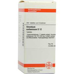 Abbildung: DHU Strontium carbonicum D 12 Tabletten Tabletten, 200 St PZN 02812707