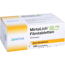 Abbildung: Mirtalich 30 mg Filmtablette 100 St, Filmtabletten PZN 02817685