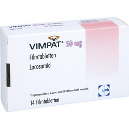 Abbildung: Vimpat 50 mg Filmtabletten 14 St, Filmtabletten PZN 02818058