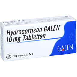 Abbildung: Hydrocortison Galen 10 mg Tabletten 20 St, Tabletten PZN 02818549