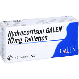 Abbildung: Hydrocortison Galen 10 mg Tabletten 50 St, Tabletten PZN 02818590
