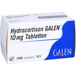 Abbildung: Hydrocortison Galen 10 mg Tabletten 100 St, Tabletten PZN 02818609