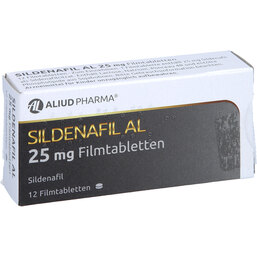 Abbildung: Sildenafil AL 25 mg Filmtabletten 12 St, Filmtabletten PZN 02819187