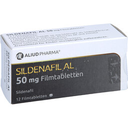 Abbildung: Sildenafil AL 50 mg Filmtabletten 12 St, Filmtabletten PZN 02819767