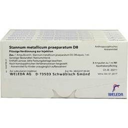 Abbildung: Stannum metallicum Präparat D 8 Ampullen 48X1 ml, Ampullen PZN 02820233