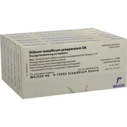 Abbildung: Stibium metallicum praeparatum D 6 Ampullen 48X1 ml, Ampullen PZN 02820285