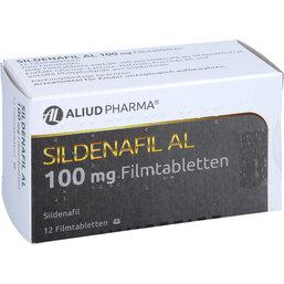 Abbildung: Sildenafil AL 100 mg Filmtabletten 12 St, Filmtabletten PZN 02820693