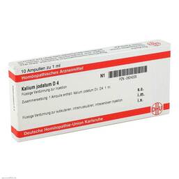 Abbildung: Kalium jodatum D 4 Ampullen Ampullen, 10X1 ml PZN 02824225