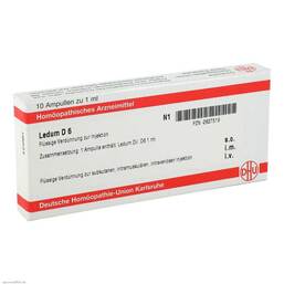 Abbildung: Ledum D 6 Ampullen Ampullen, 10X1 ml PZN 02827519