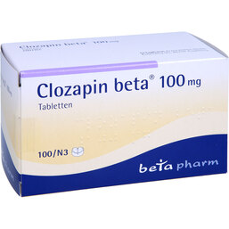 Abbildung: Clozapin beta 100 mg Tabletten 100 St, Tabletten PZN 02828890