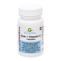 Abbildung: Zink + VIT. C Synomed Tabletten 50 St, Tabletten PZN 02833454