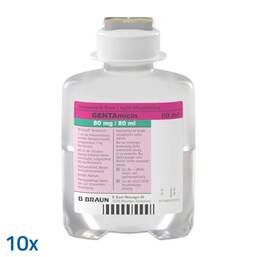 Abbildung: Gentamicin B.Braun 1 mg / ml Infusionslösung 10X80 ml, Infusionslösung PZN 02835453