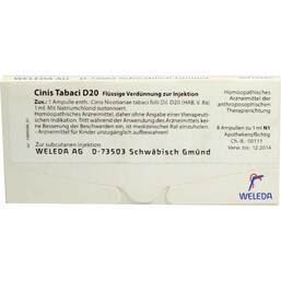 Abbildung: Cinis Tabaci D 20 Ampullen 8X1 ml, Ampullen PZN 02839741