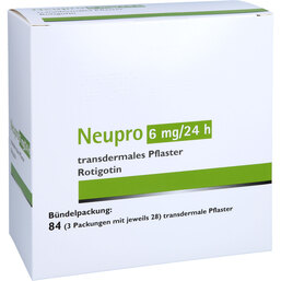 Abbildung: Neupro 6 mg / 24 h transdermale Pflaster 84 St, Pflaster transdermal PZN 02839787