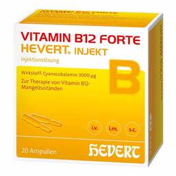 Abbildung: Vitamin B12 forte Hevert Injekt Ampullen 20X2 ml, Injektionslösung PZN 02840419