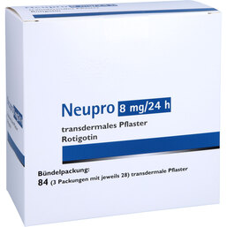 Abbildung: Neupro 8 mg / 24 h transdermale Pflaster 84 St, Pflaster transdermal PZN 02841560