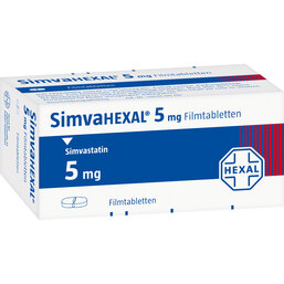 Abbildung: Simvahexal 5 mg Filmtabletten 50 St, Filmtabletten PZN 02846511