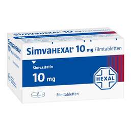 Abbildung: Simvahexal 10 mg Filmtabletten 30 St, Filmtabletten PZN 02846534