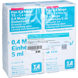 Abbildung: Pen 0,4 Mega TS 1A Pharma Trockensaft 200 ml, Trockensaft PZN 02855734
