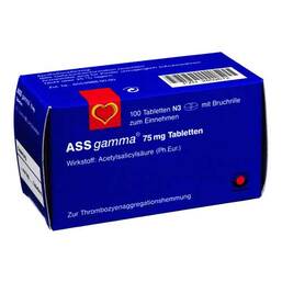 Abbildung: ASS Gamma 75 mg Tabletten Tabletten, 100 St PZN 02859672
