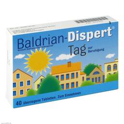 Abbildung: Baldrian Dispert Tag überzogene Tabletten Überzogene Tabletten, 40 St PZN 02859904