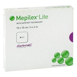 Abbildung: Mepilex Lite Schaumverband 10x10cm steril 5 St, Verband PZN 02884428