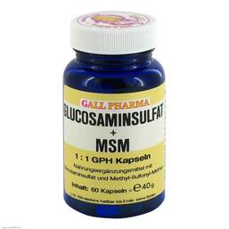 Abbildung: Glucosaminsulfat + MSM 1:1 Kapseln Kapseln, 60 St PZN 02888372