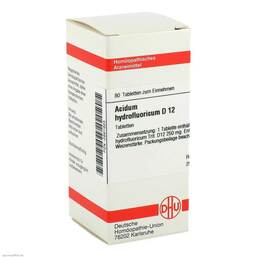 Abbildung: Acidum hydrofluoricum D 12 Tabletten Tabletten, 80 St PZN 02891925