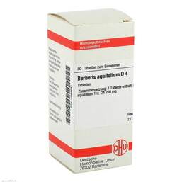 Abbildung: Berberis aquifolium D 4 Tabletten Tabletten, 80 St PZN 02894697