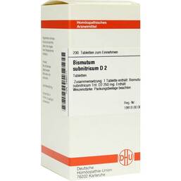 Abbildung: Bismutum Subnitricum D 2 Tabletten Tabletten, 200 St PZN 02894711