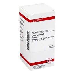 Abbildung: Carbo animalis D 6 Tabletten Tabletten, 200 St PZN 02895751