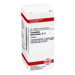 Abbildung: DHU Ceanothus americanus D 4 Tabletten Tabletten, 80 St PZN 02896199