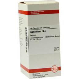 Abbildung: Euphorbium D 4 Tabletten Tabletten, 200 St PZN 02898502