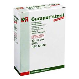 Abbildung: Curapor Wundverband transparent 8x10 cm steril Pflaster, 25 St PZN 02913756