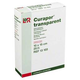Abbildung: Curapor Wundverband transparent 10x15 cm steril 25 St, Pflaster PZN 02914098