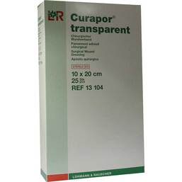 Abbildung: Curapor Wundverband transparent 10x20 cm steril 25 St, Pflaster PZN 02914170
